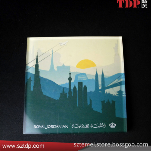 Wholesale Transparent Printed Plexiglass Cup Mat for Home&Office